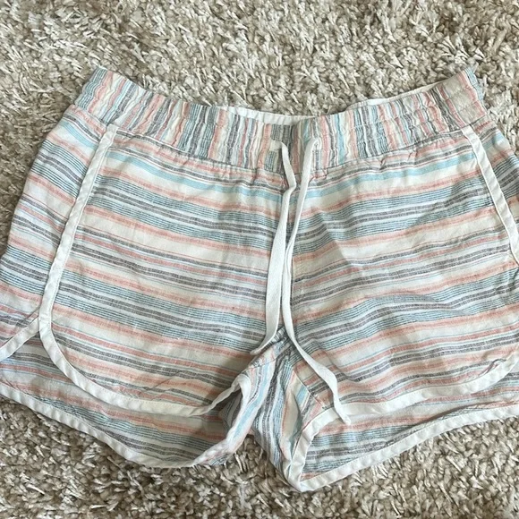 Athleta Jacquard Sandbar Shortie Linen Shorts Size 6 Small Beach Summer Pool EUC - Picture 5 of 10